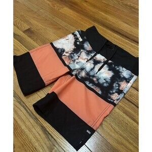 Vans Off the Wall 27 Black Orange Tie Dye Board Shorts Surf Swim Trunks